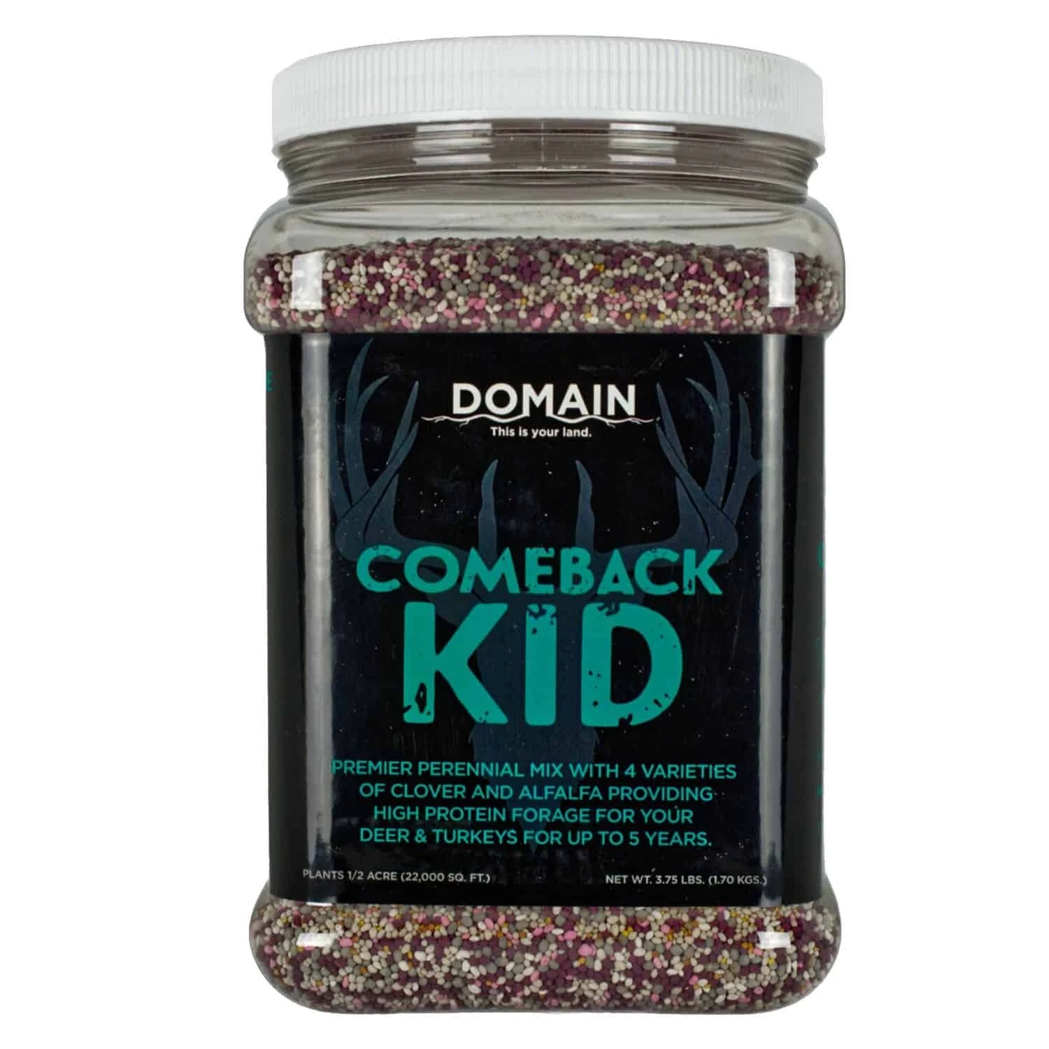 Domain Outdoor Food Plot Seed Comeback Kid 3.75lb Jug (Plants 1/2 ACRE) 3 Domain Outdoor Food Plot Seed Comeback Kid 3.75lb Jug (Plants 1/2 ACRE)