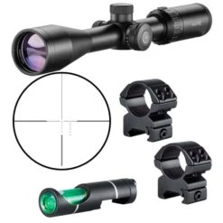 Hawke Optics Vantage IR Scope 3-9×40 Rimfire .22 (High Velocity) 14222 Combo W/Level & Mounts (14222+64101+22113)