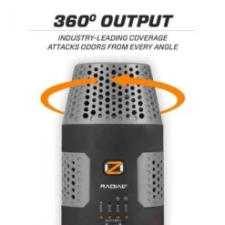 OZ ScentLok OZ Radial EZ Ozone Deodorizer Deluxe Package W/ Free Power Bank 4151090 + 4150992 -Hunting Supply Store OZ 18171 ScentLok OZ Radial EZ Black Ozone Unit 4151090 090 360 Top
