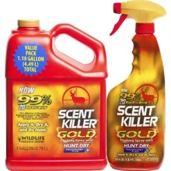 Wildlife Research Center Scent Killer Gold Clothing Spray With Hunt Dry 1 Gallon Bonus Pack 1268